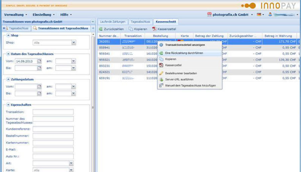 Merchant Interface Plattform