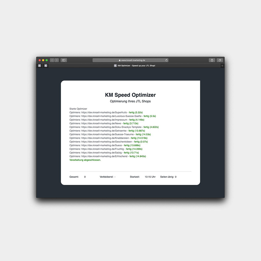 Ablauf des Optimizer