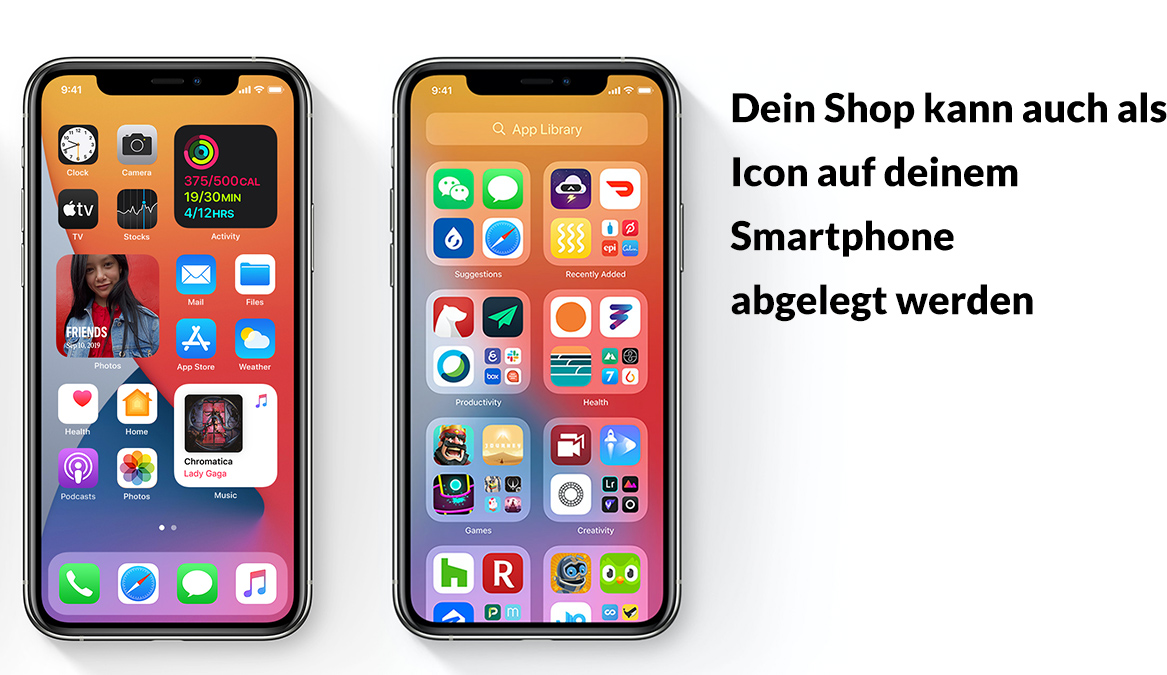 Füge Deinen Shop als Homescreen-Verknüpfung hinzu