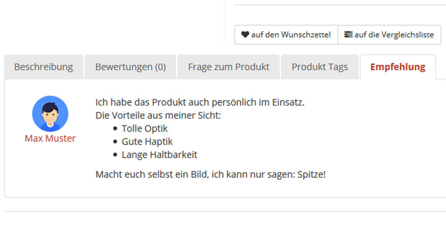 spreche Empfehlungen aus